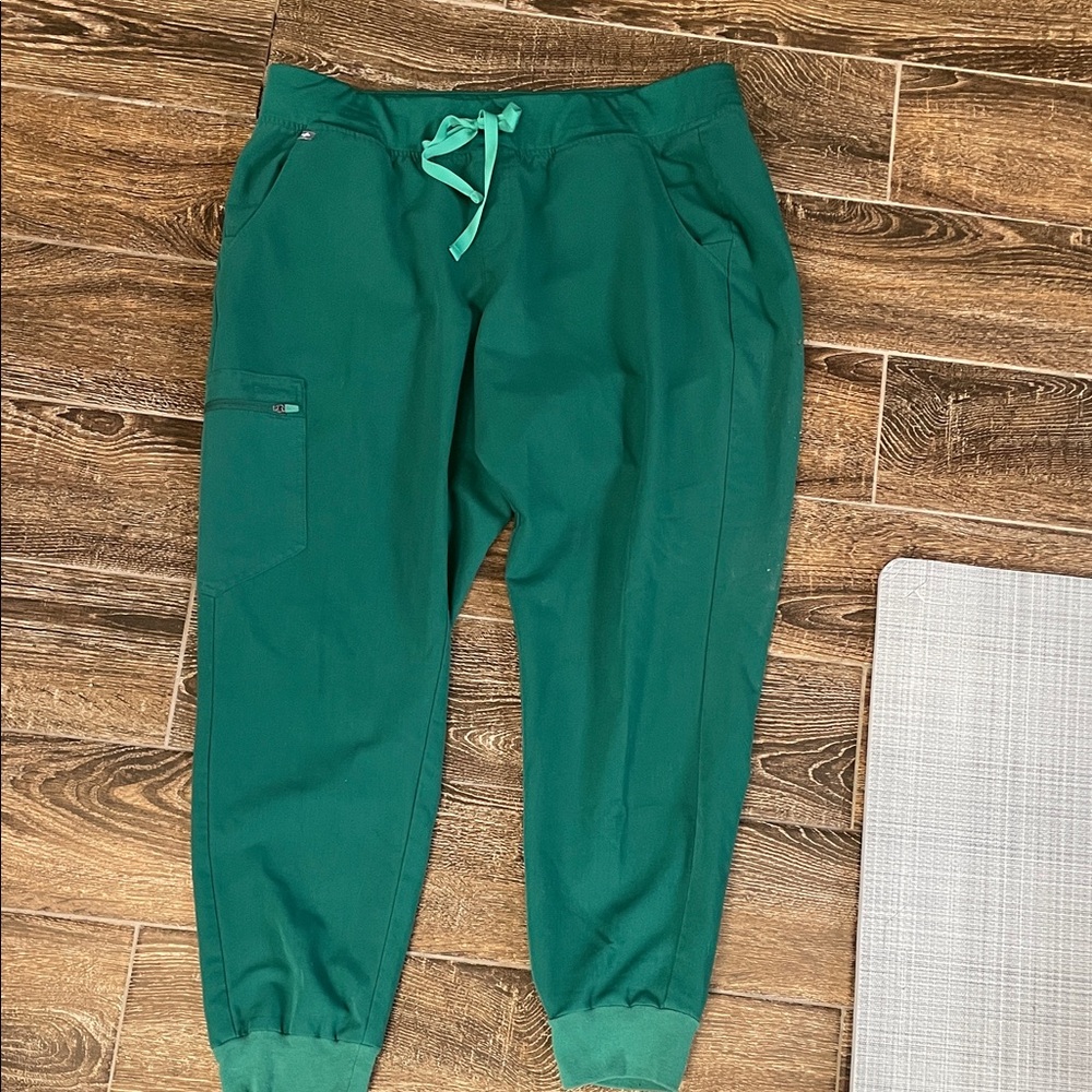 Figs Green Track Pants
